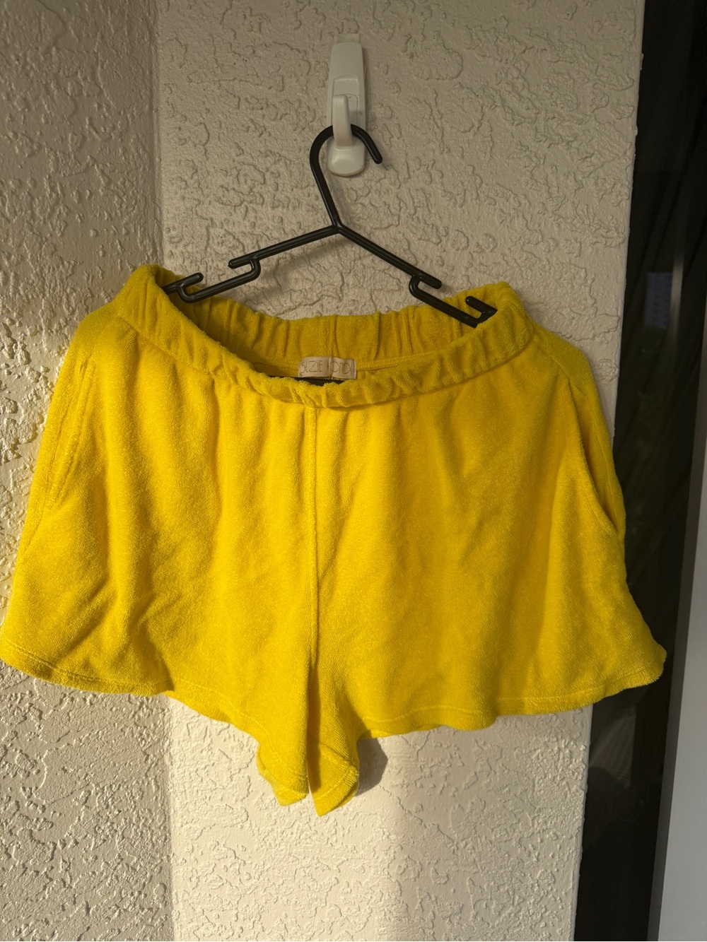 SUZIE KONDI NWoT Bright Yellow Terry Cloth Shorts (Small)